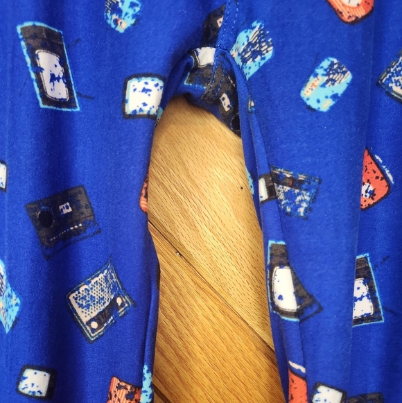 Lularoe blue retro electronics Womens leggings One size - Picture 5 of 9